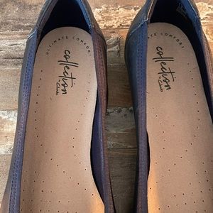 Womens Flat Shoe, blue, Clarks